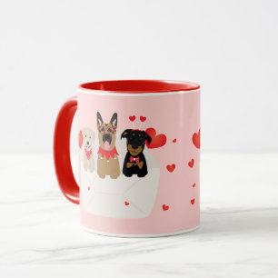 Mug Chiens Dans L'Amour Enveloppe