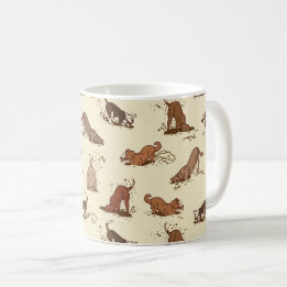 Mug Chiens de fouille - motif de vacances de plage.
