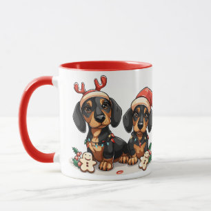 Mug Chiens de Noël Dachshund