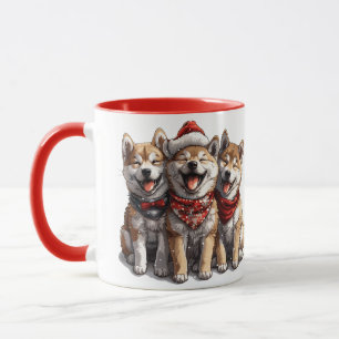 Mug Chiens de Noël Shiba Inu Père Noël