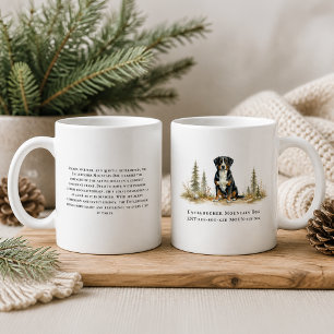 Mug Chiens d'Entlebuch Peinture Aquarelle Citation de