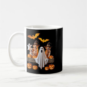 Mug Chiens d'Halloween avec citrouilles et chauves-sou