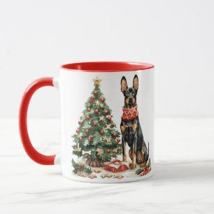 Mug Chiens Dobermann de Noël