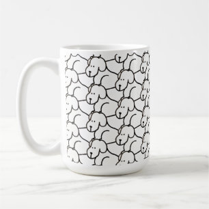 Mug Chiens drôles de dessin animé assis 