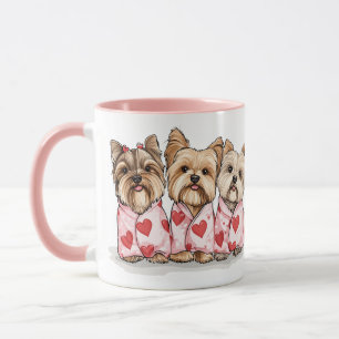 Mug Chiens du Yorkshire Terrier de Valentines Day