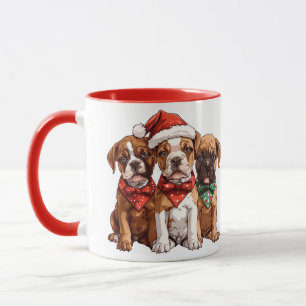 Mug Chiens en boîte de Noël
