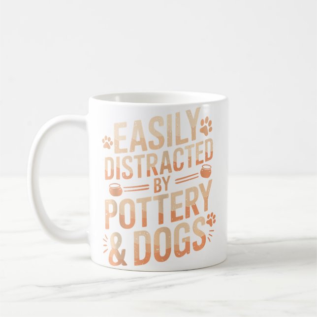 Mug Chiens Et Poterie (Gauche)