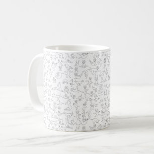 Mug Chiens faisant du yoga, pose de yoga
