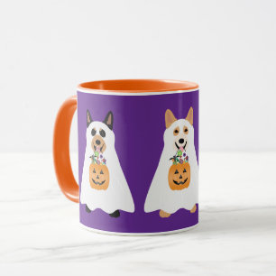 Mug Chiens fantômes de Corgi Halloween