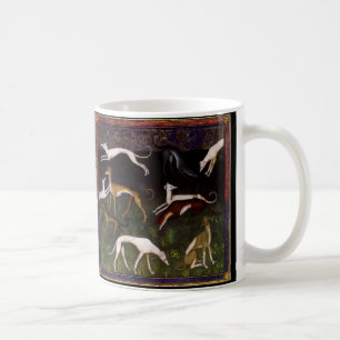 Mug Chiens médiévaux de lévrier dans les bois profonds