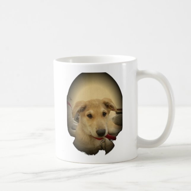 Mug Chiens mignons et Chiens de marionnettes Mans deux (Droite)