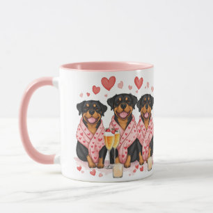 Mug Chiens Rottweiler de la Saint-Valentin