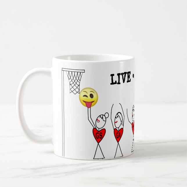 Mug Chiffre net-ball de bâton d'amusement de joueurs (Gauche)