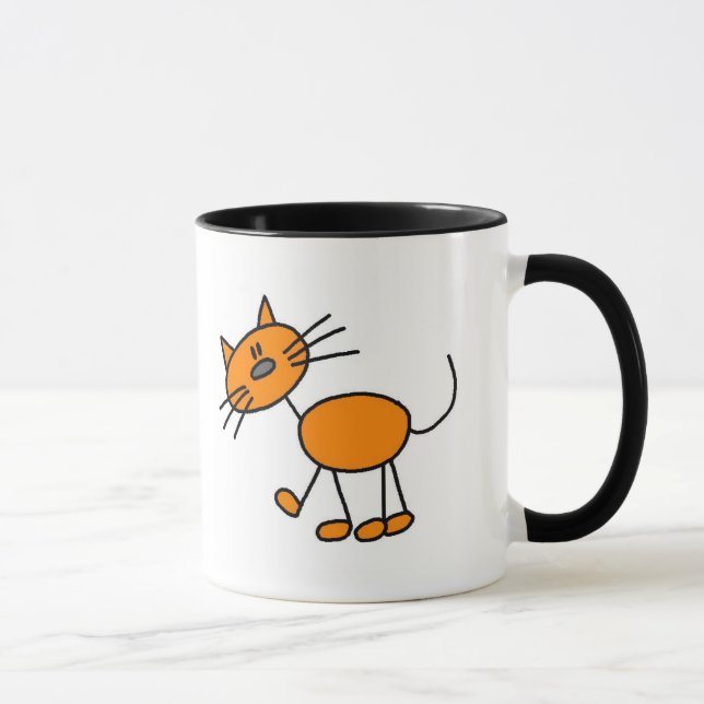 Mug Chiffre T-shirts et cadeaux de bâton de chat (Droite)