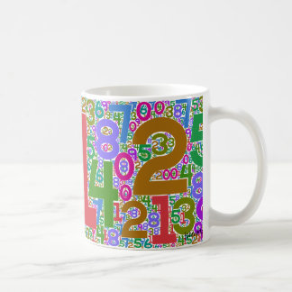 Mug chiffres interdigitated