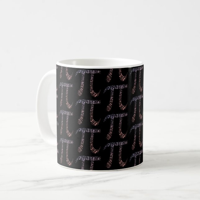 Mug Chiffres mathématiques des symboles Pi de dégradé  (Devant gauche)
