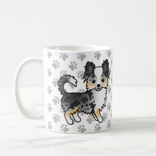 Mug Chihuahua à poil long Blue Merle Chien de dessin a