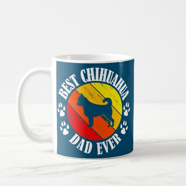 Mug Chihuahua Chien Papa Fête des pères Best Chihuahua (Gauche)