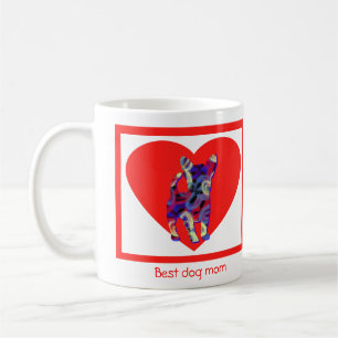 Mug Chihuahua Chien Rouge Saint-Valentin Coeur Café Mu