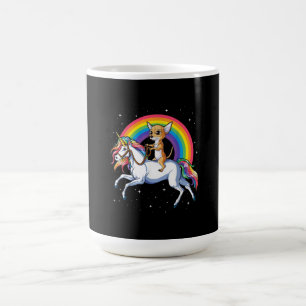 Mug chihuahua licorne filles espace galaxie arc-en-cie
