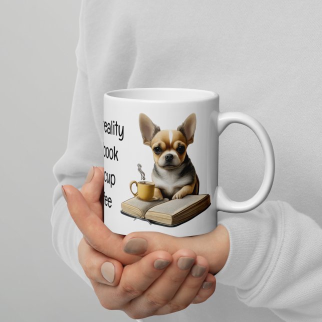 Mug Chihuahua | Livre | Café | Thé | Lecture | Mornin (Créateur téléchargé)