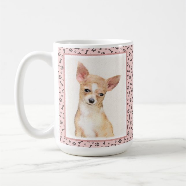 Mug Chihuahua Peinture - Cute Original Chien Art (Gauche)