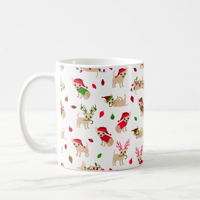 Mug Chihuahuas de Noël (Gauche)