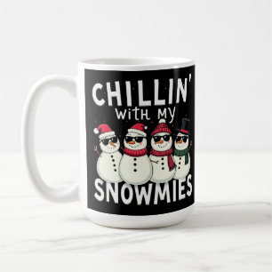 Mug Chillin' With My Snowmies Funky Snowman Christmas