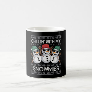 Mug Chillin with My Snowmies Funny Ugly Christmas