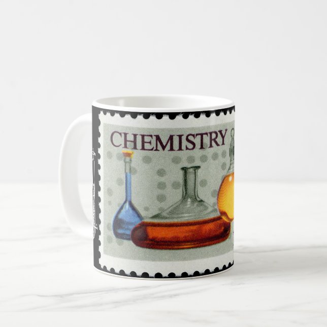 Mug Chimie~ Timbre américain~ American Chemical Societ (Devant gauche)