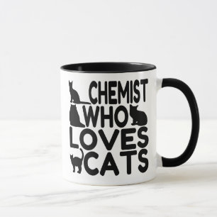 Mug Chimiste aime les chats