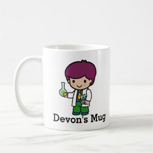 Mug Chimiste / Scientifique Flacon garçon et tubes d'e