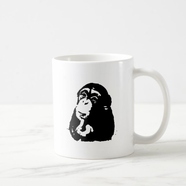Mug Chimpanzé Pop Art Thinking (Droite)