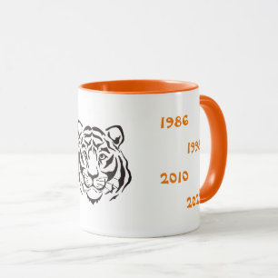 Mug Chinois années Tigre illustration noir blanc