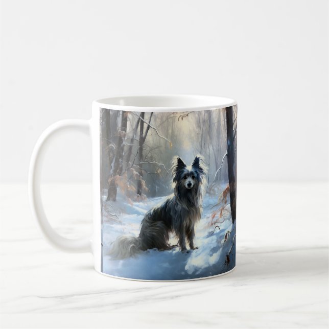 Mug Chinois Crested Laisser Il Neige Noël (Gauche)