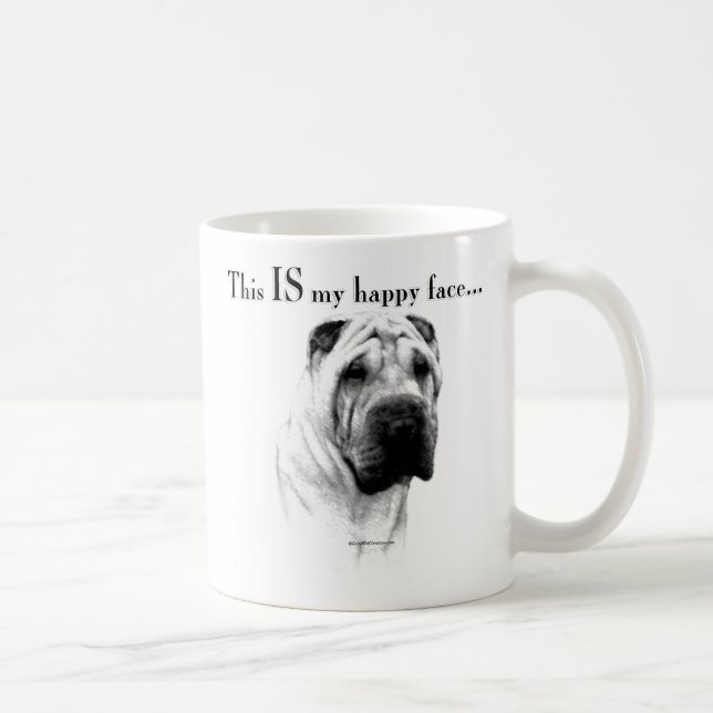 Mug Chinois Shar Pei Joyeux Visage (Droite)