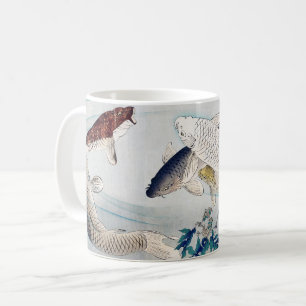 Mug Chinoiserie Carpe Koï et Imprimé de Glycine Violet