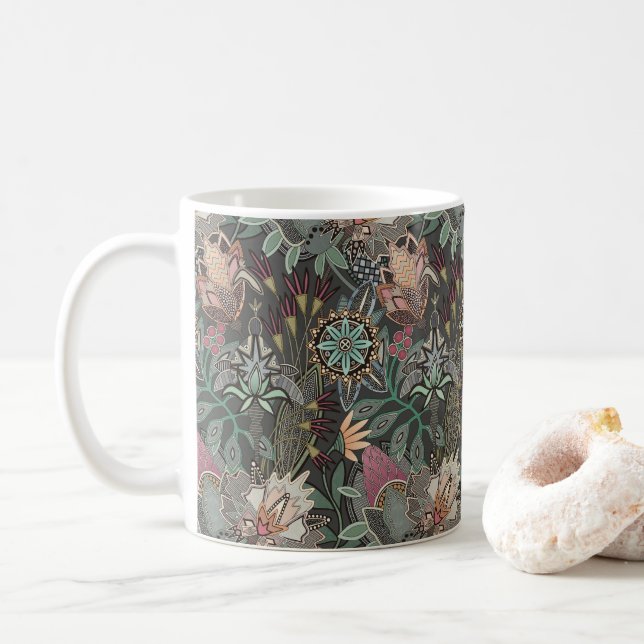 Mug chintz gris steampunk (Avec donut)