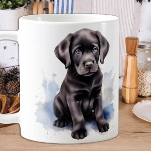 Mug Chiot à neige - Chiot du Labrador - Black Labrador