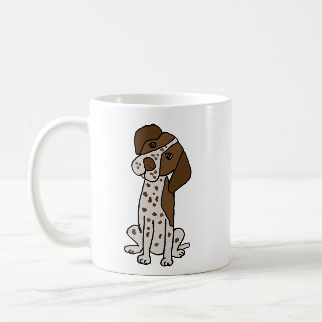 Mug Chiot allemand mignon d'indicateur aux cheveux (Gauche)