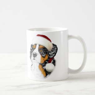 Mug Chiot de Père Noël de chien de montagne de Bernese