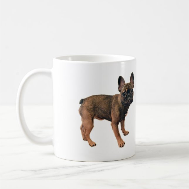 Mug Chiot de taureau français de couleur vive (Gauche)