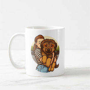 Mug Chiot mignon avec des lunettes de soleil en forme