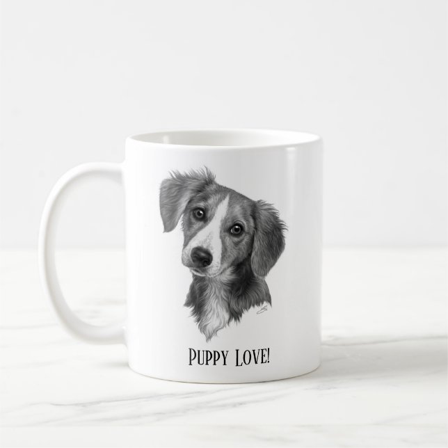 Mug Chiot personnalisé (Gauche)