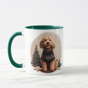 Mug Chiots Goldendoodle de Noël