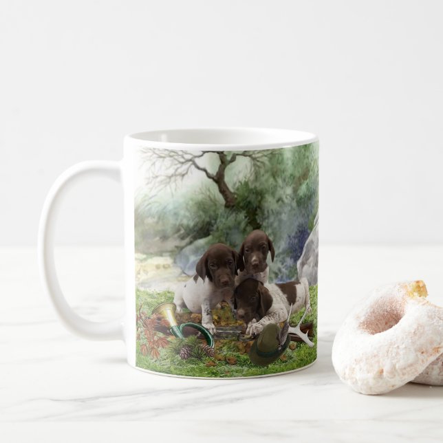 Mug Chiots mignons à poignets allemands (Avec donut)