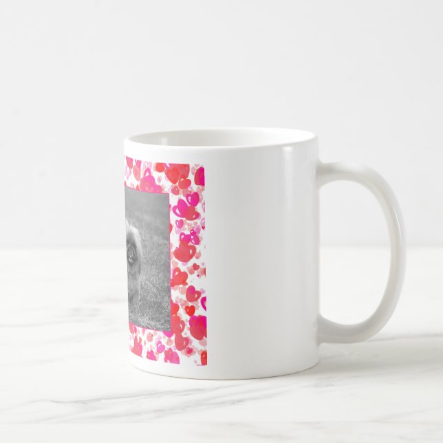 Mug Chiots Pekingese souhaitant Heureuse Sainte-Valent (Droite)