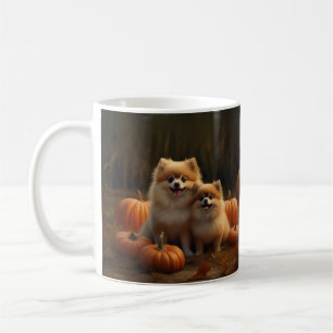 Mug Chiots Pomeranian Délice d'Automne Citrouille