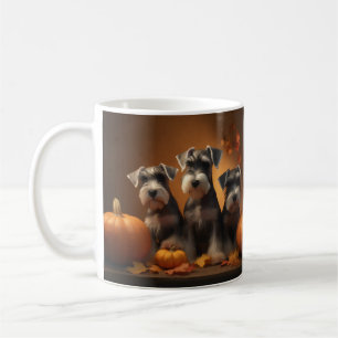 Mug Chiots Schnauzer Délice d'Automne Citrouille