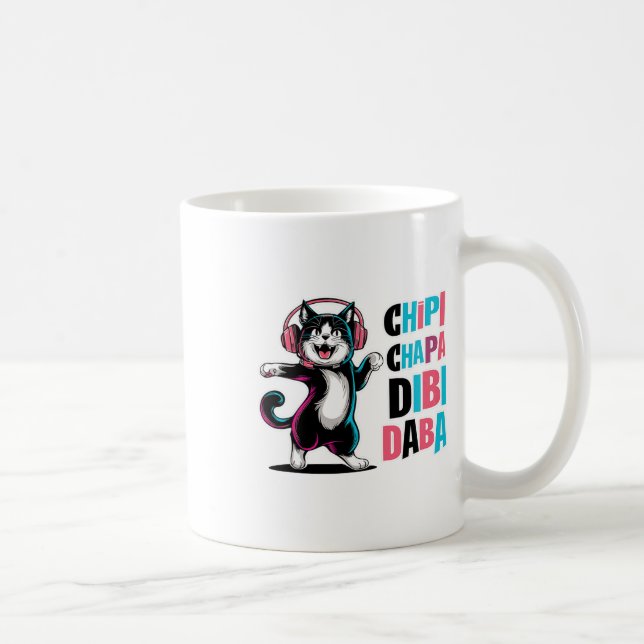 Mug Chipi Chapa Dibi Daba Dancing Chat Dessin (Droite)